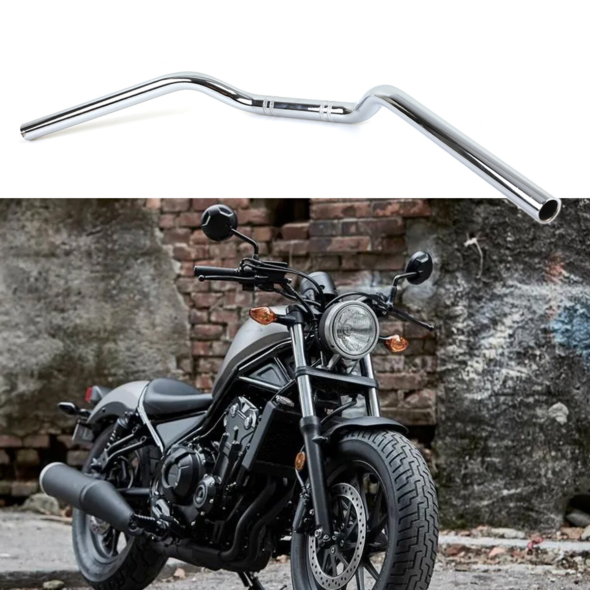 7/8″ 22mm Tracker Drag Handlebar Chrome For Honda Rebel CMX 1100 250 300 450 500