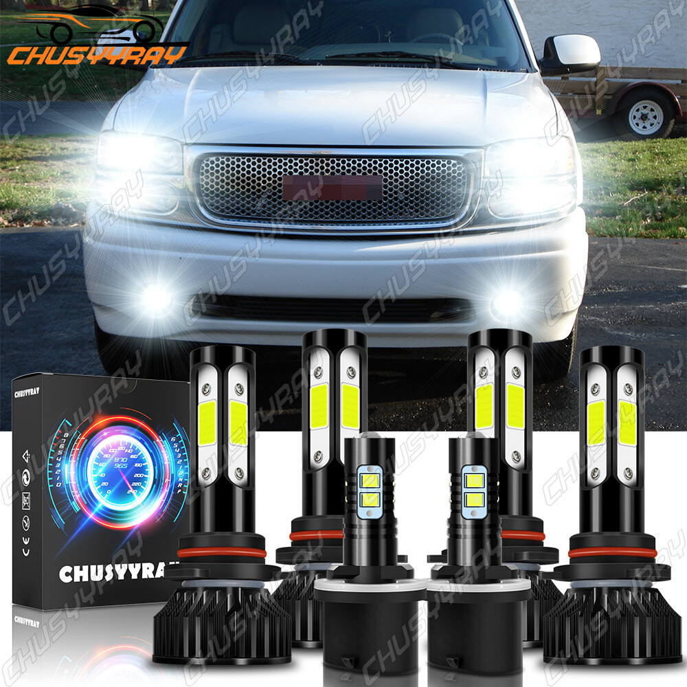 6000K For GMC Yukon Denali 2004 2005 Combo 6x LED Headlight +Fog Light Bulbs Kit