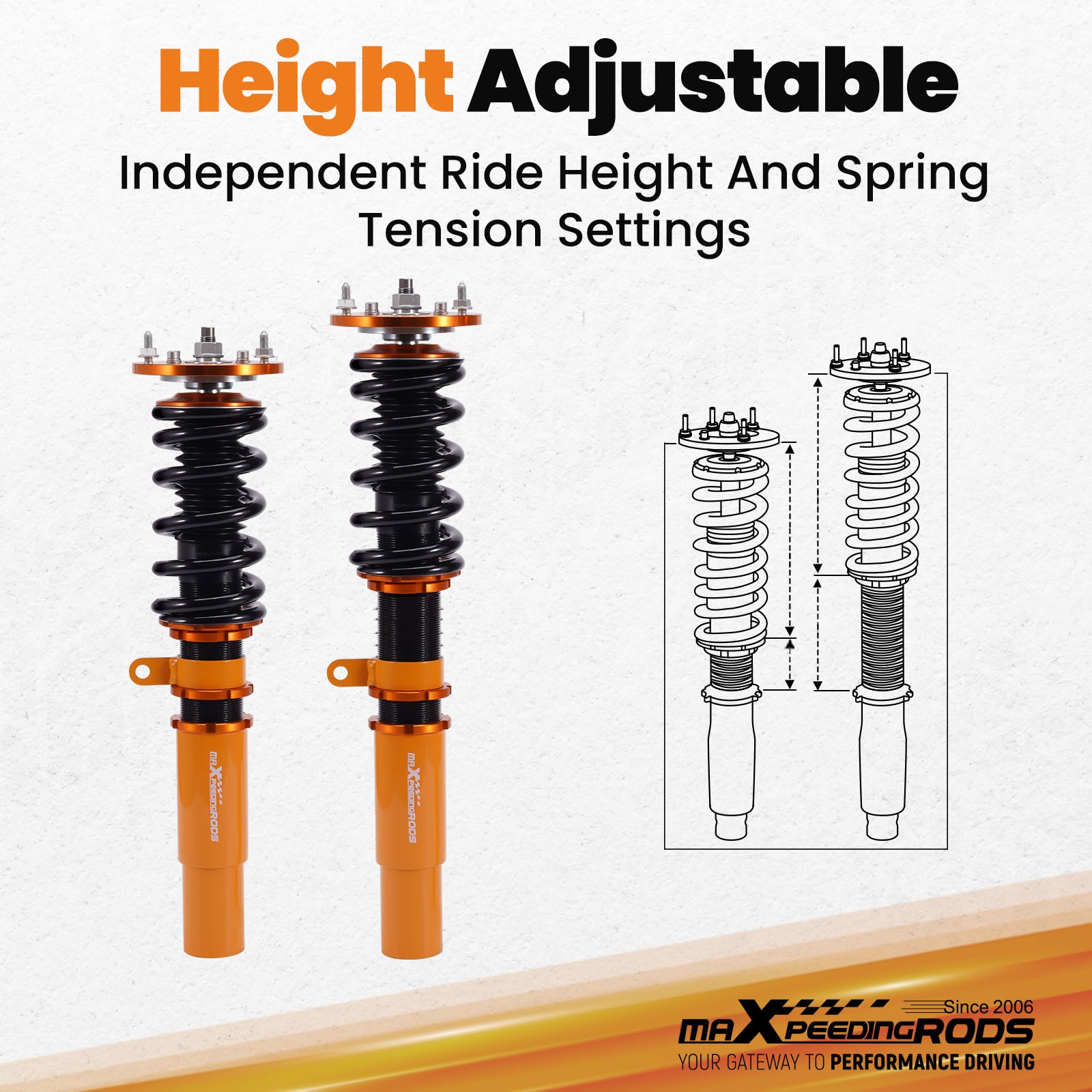 MaXpeedingrods 24 Way Coilover Kit for BMW E39 525i 530i 540i 5 Series 95-03