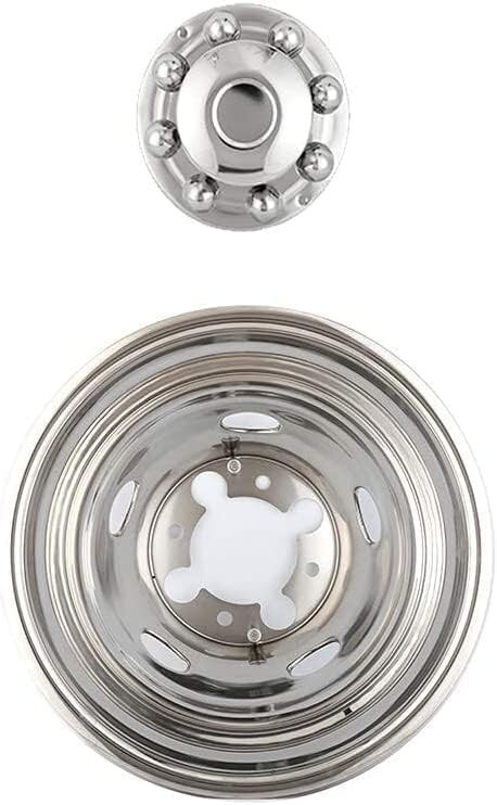17″ 8 Lugs 5 Hand Holes Wheel Simulator Stainless Steel For 2003-2021 Dodge 3500