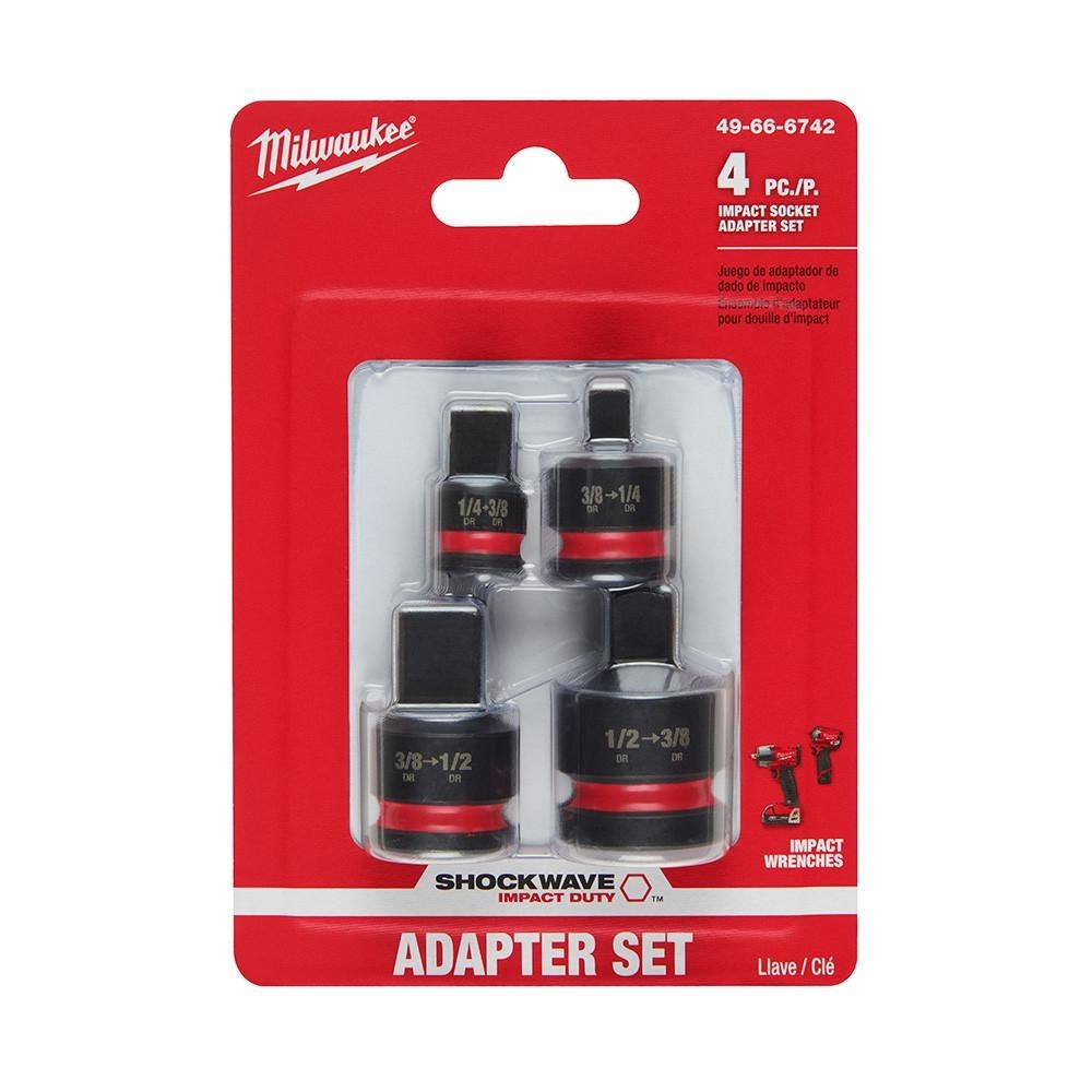 Milwaukee 49-66-6742 Shockwave Impact Socket Adapter Set 4 PC