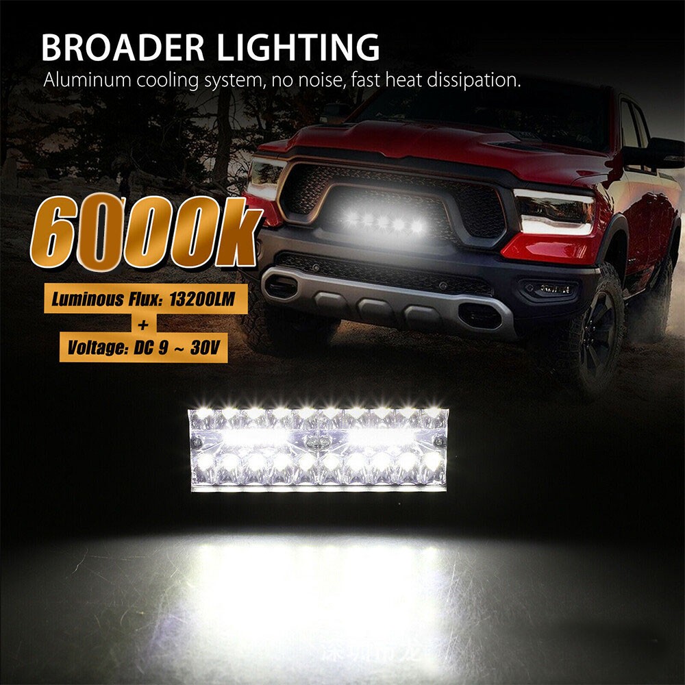 2x 7inch 30000LM LED Work Light Bar Flood Spot Pod Offroad Fog Driving ATV Truck