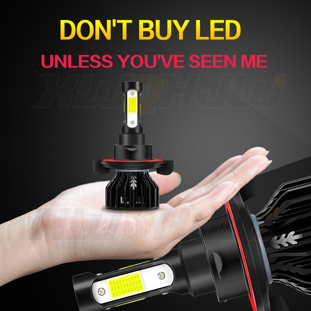 2X H13 9008 Super Bright LED Headlight Bulbs Kit 660000LM 6000K White Hi-Lo Beam