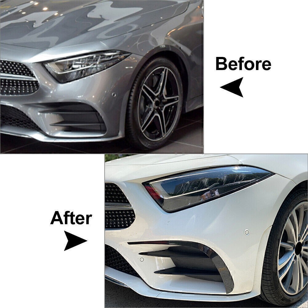 Gloss Black Front Bumper Splitter Spoiler Lip Fit Benz CLS-Class C257 18-21
