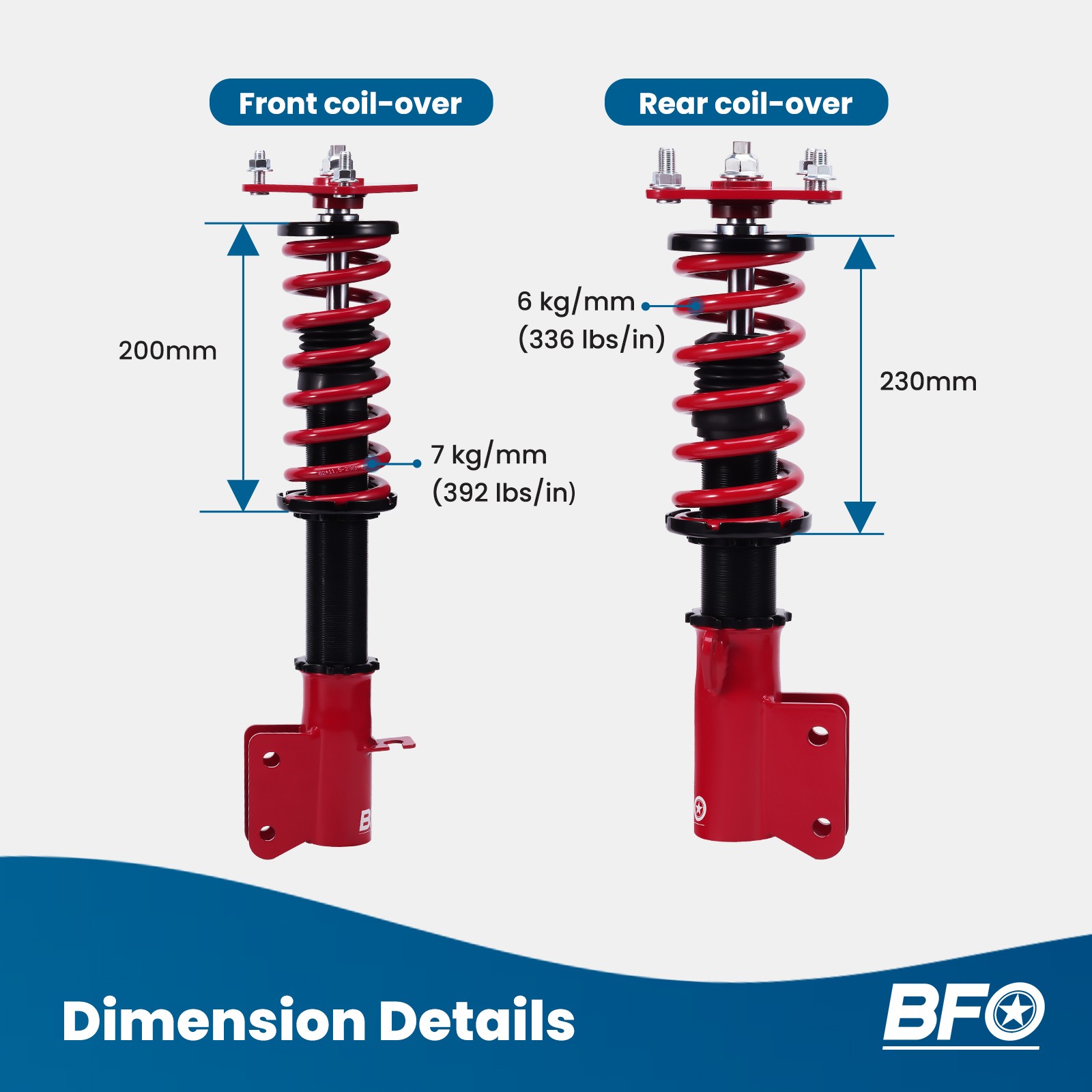 BFO Street Coilovers Suspension Lowering Kits for Mazda Protege 323 1999-2003