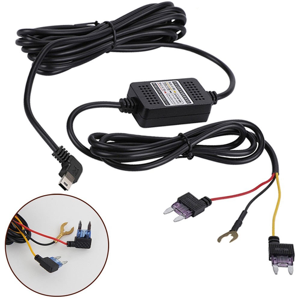 USB Car Hard Wire Kit Box Charger for Dash Cam Camera DVR Quick Installation