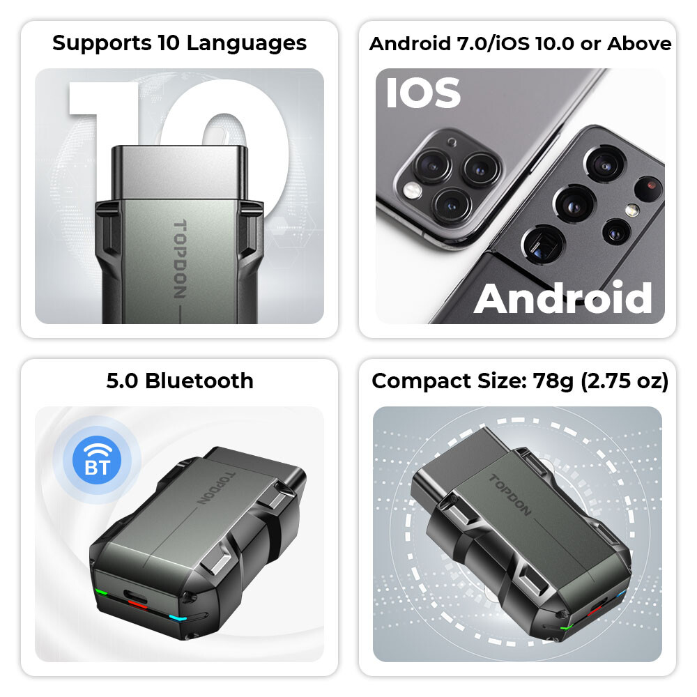 2024 TOPDON TopScan Full System OBD2 Scanner Diagnostic Tool For vehicle