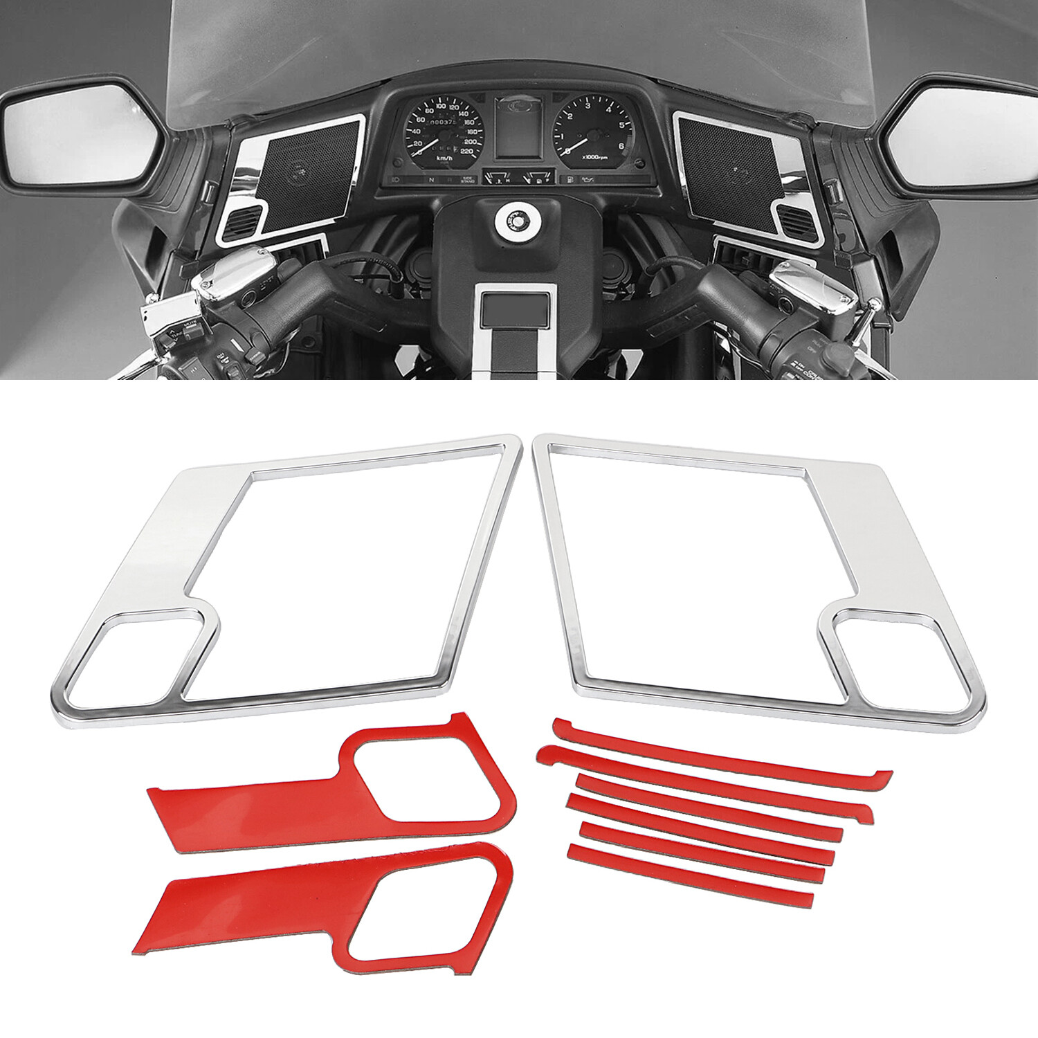 Chrome ABS Plastic Front Speaker Trim For Honda Goldwing 1500 GL1500A Aspencade