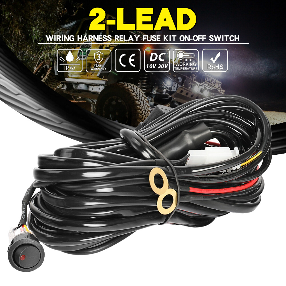 LED Light Bar 20Inch 300w Spot Flood Combo Light with Wiring Harness 4”Pods Kit