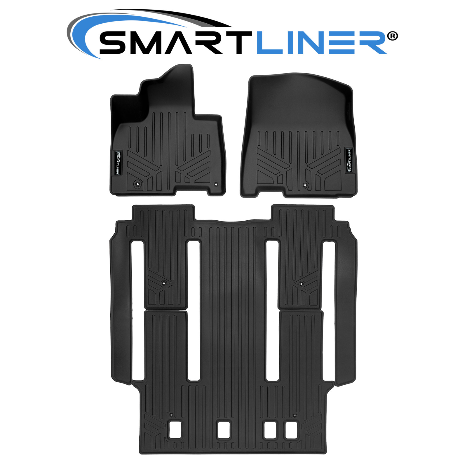 SMARTLINER Custom Fit Floor Mats 3 Row OEM 2022-2026 Kia Carnival 7 Passenger