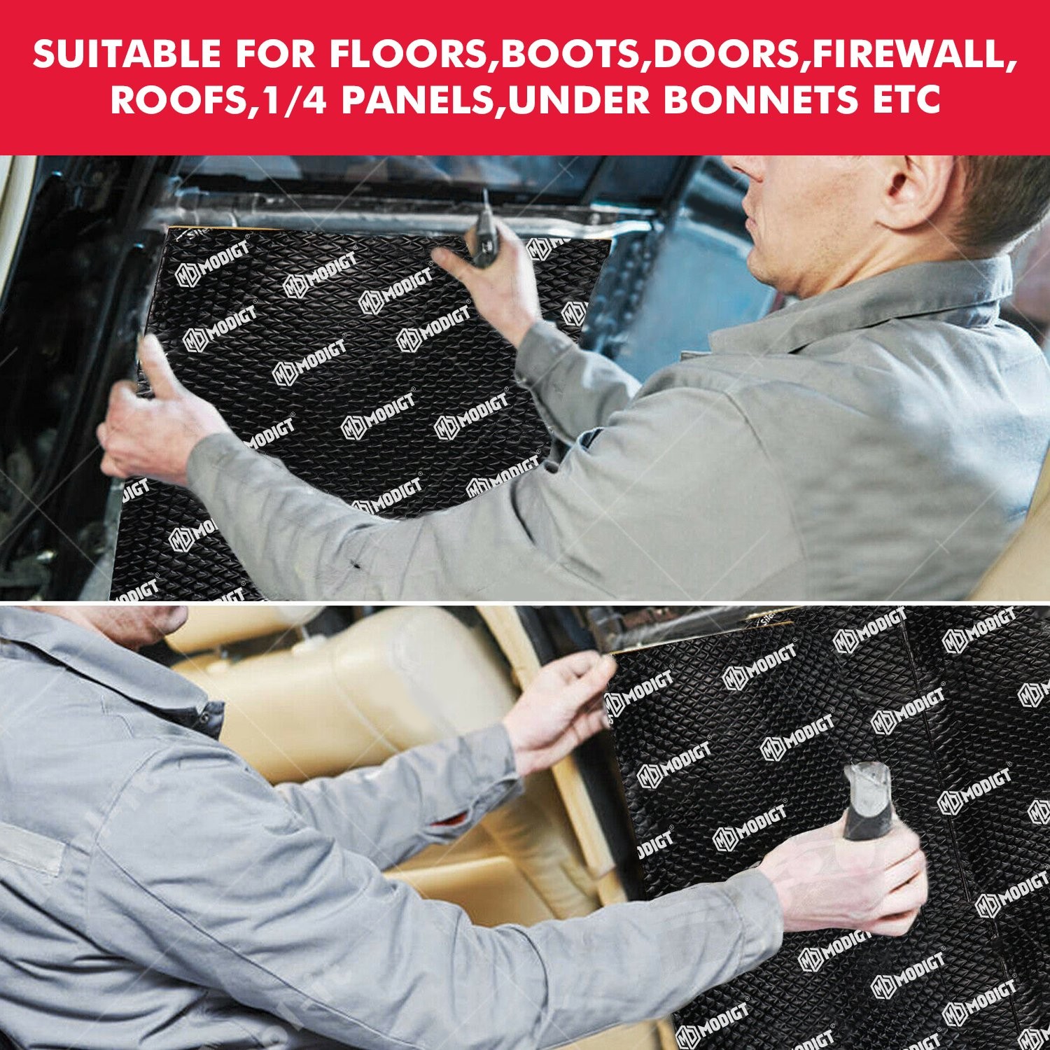 Self-Adhesive Heat Shield Car Sound Proofing Deadening Butyl Insulation Mat