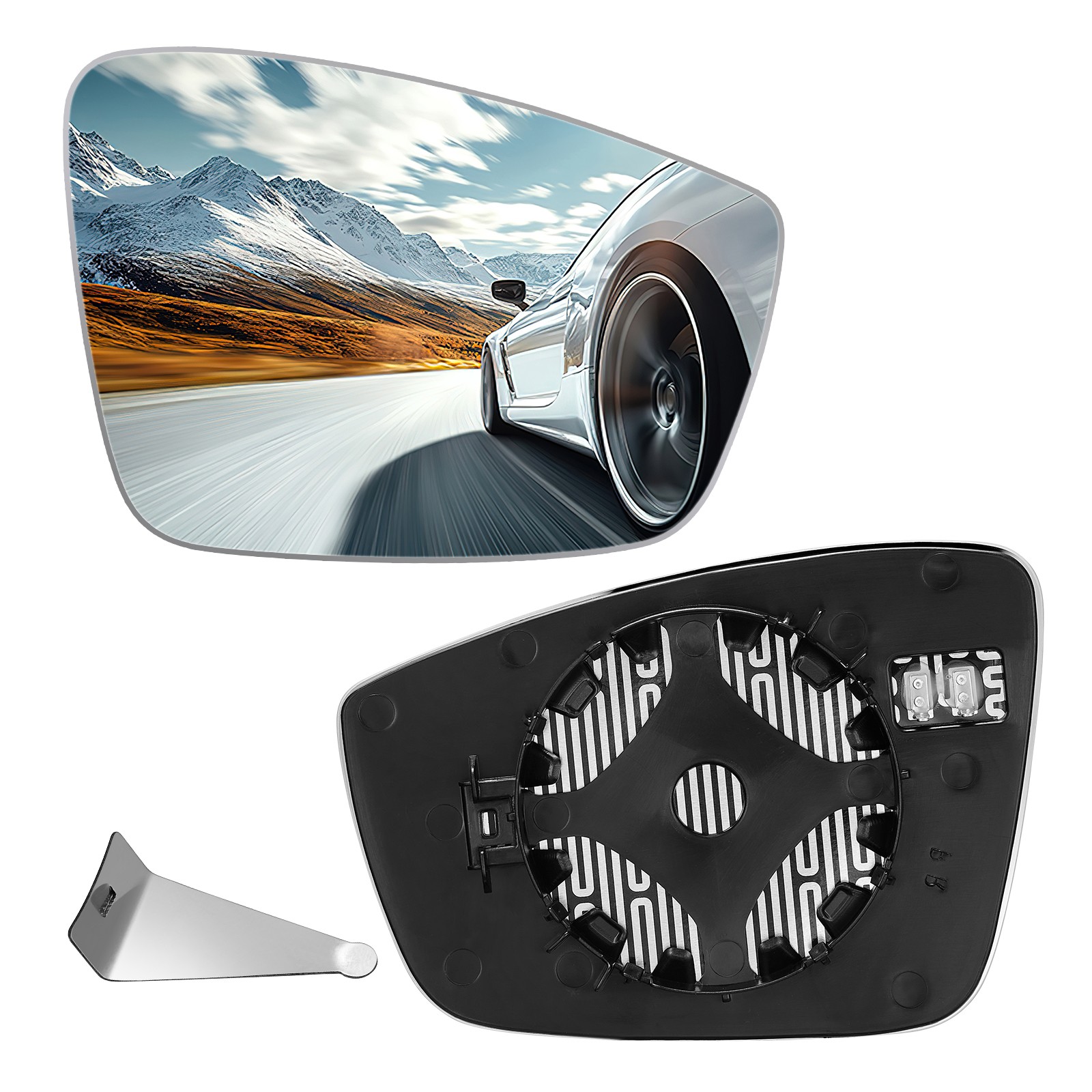 Passenger Right Heated Mirror Glass Fits VW Passat 2012-2015 Jetta