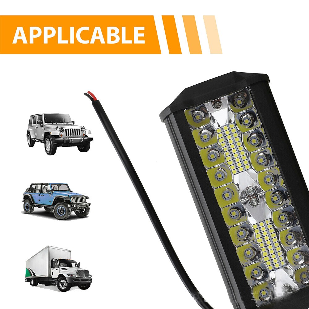 2x 7inch 30000LM LED Work Light Bar Flood Spot Pod Offroad Fog Driving ATV Truck