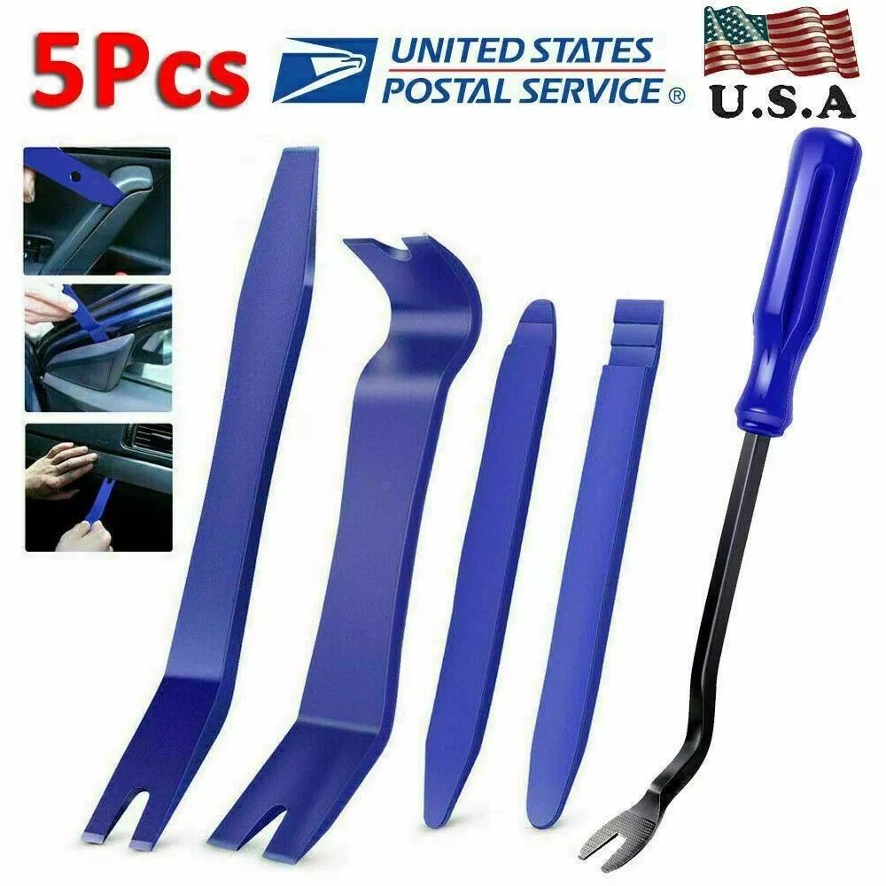 Car Door Trim Removal Tool Pry Panel Dash Radio Body Clip Installer Kit Set (13)