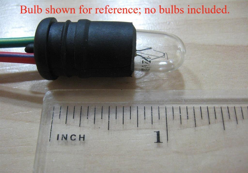 (5) T10 Rubber Socket Holder Instrument Gauge Light 1/2″ 12.7mm Diameter #M70A