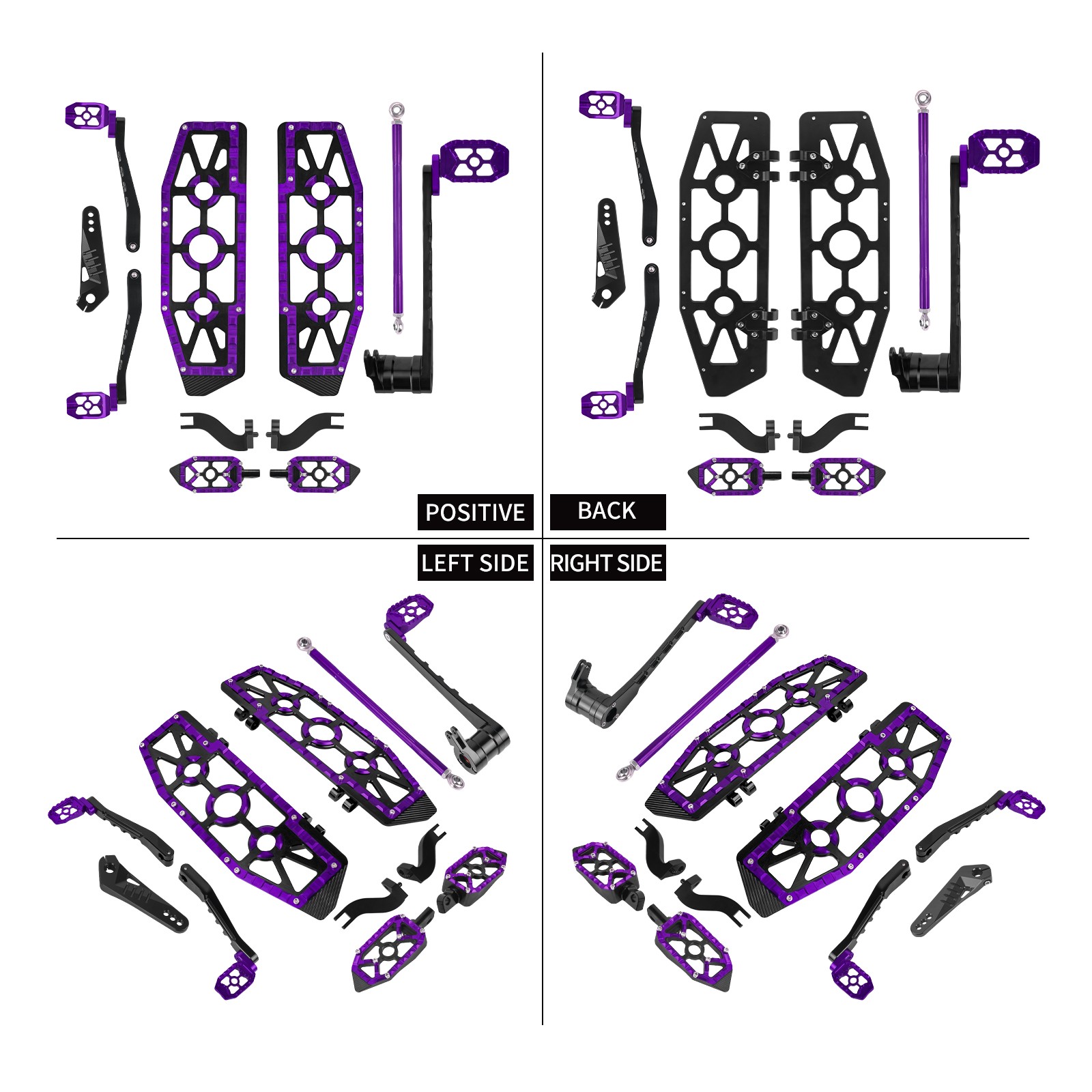 Purple Footboards Floorboards For Harley Touring Road King FLHR Road Glide 14-25