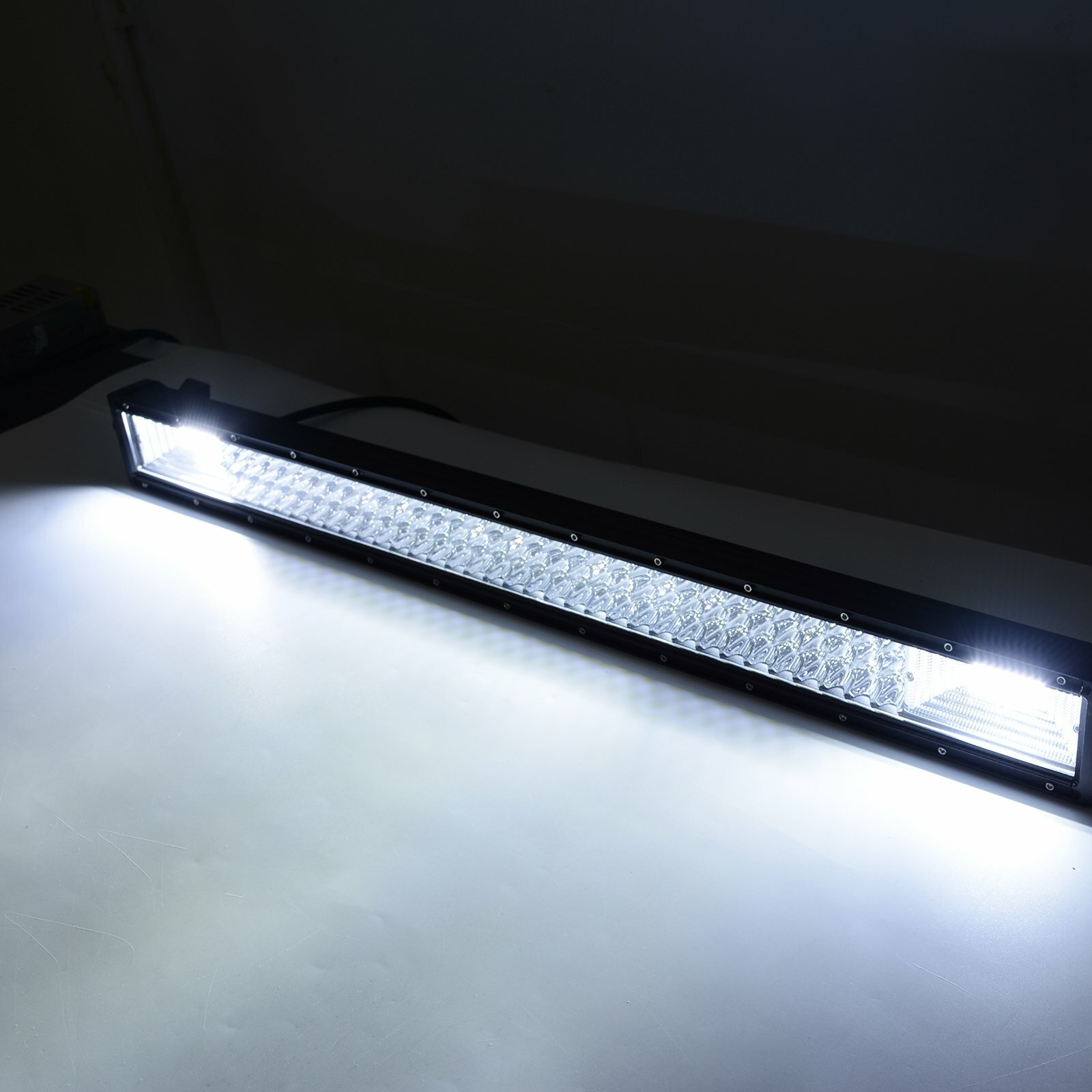 34 Inch LED Work Light Bar Tri Row Spot Flood Combo Truck SUV ATV 4WD 32″