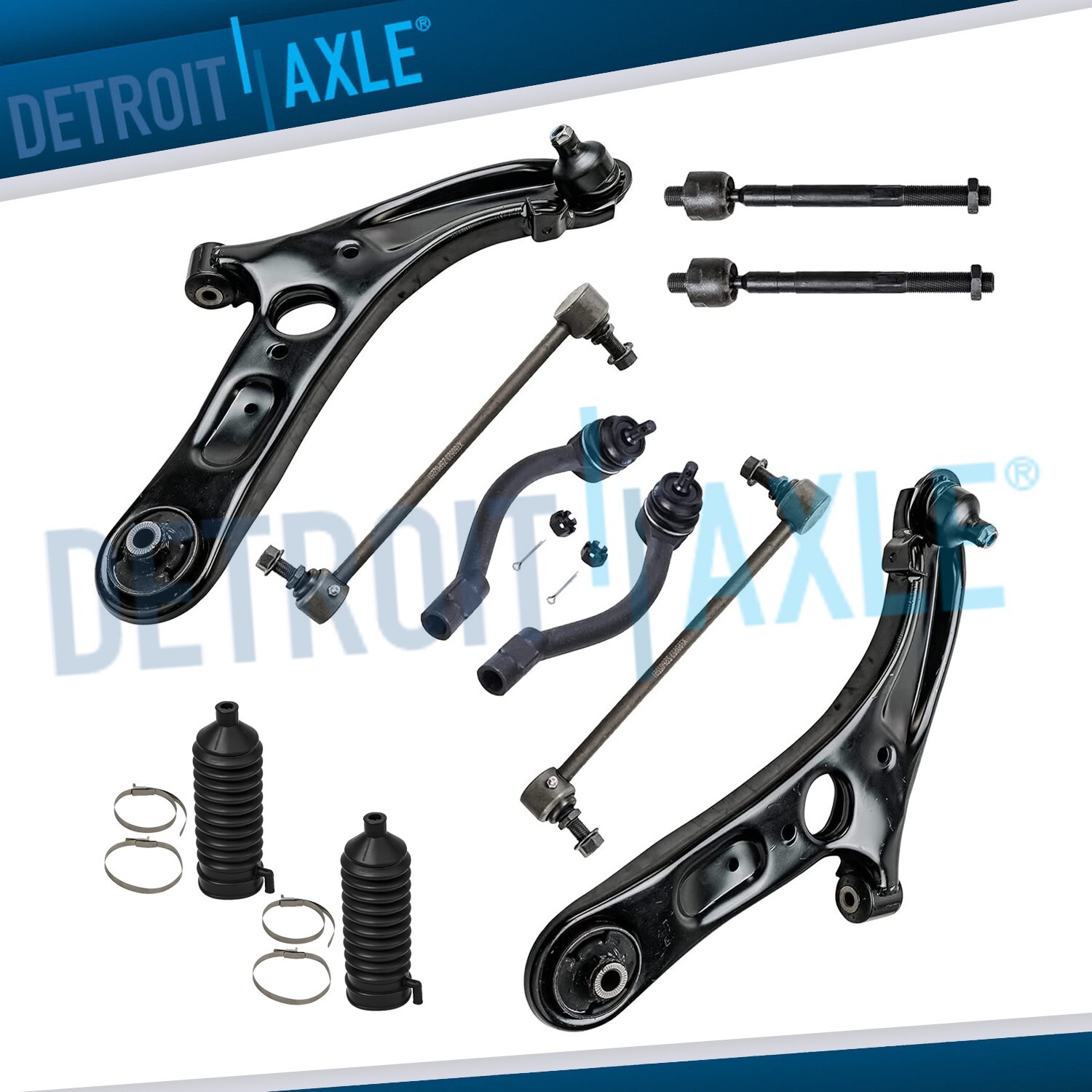 For 2012-2017 Hyundai Veloster Front Lower Control Arms + Tierods Sway Bars Kit