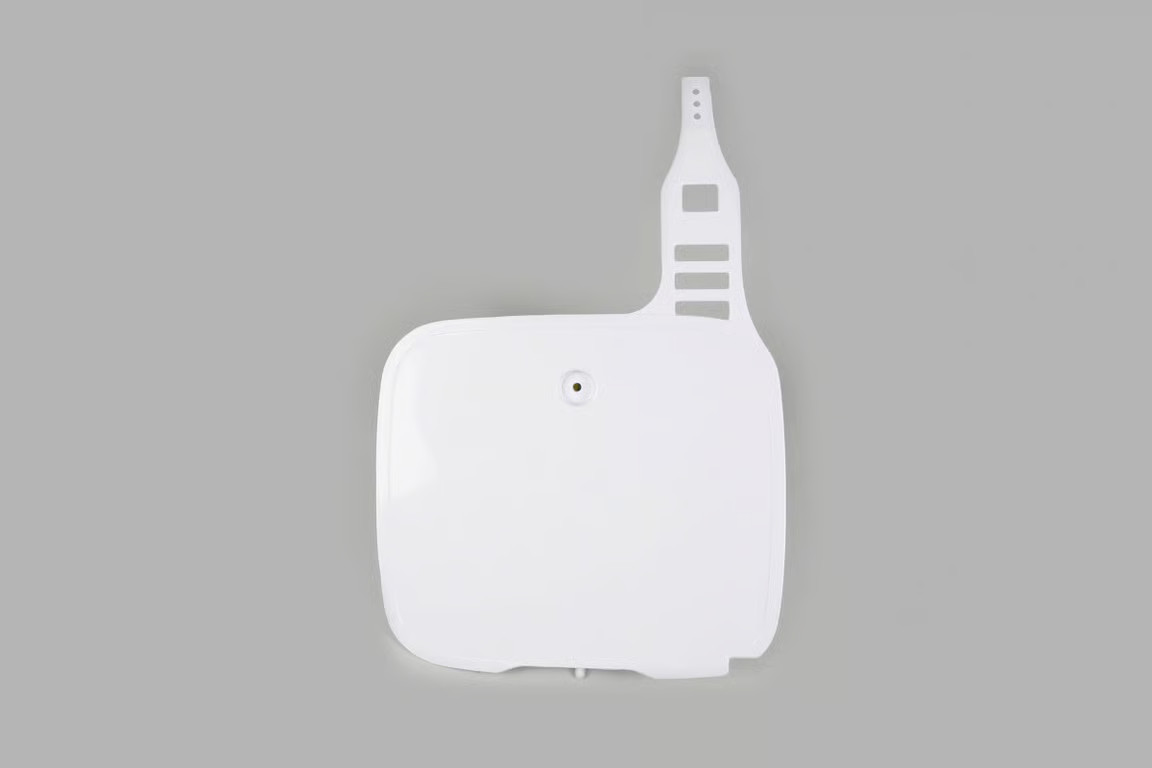 UFO Plastics Front Number Plate – White Motorcycle Street Bike Dirt YA02805046