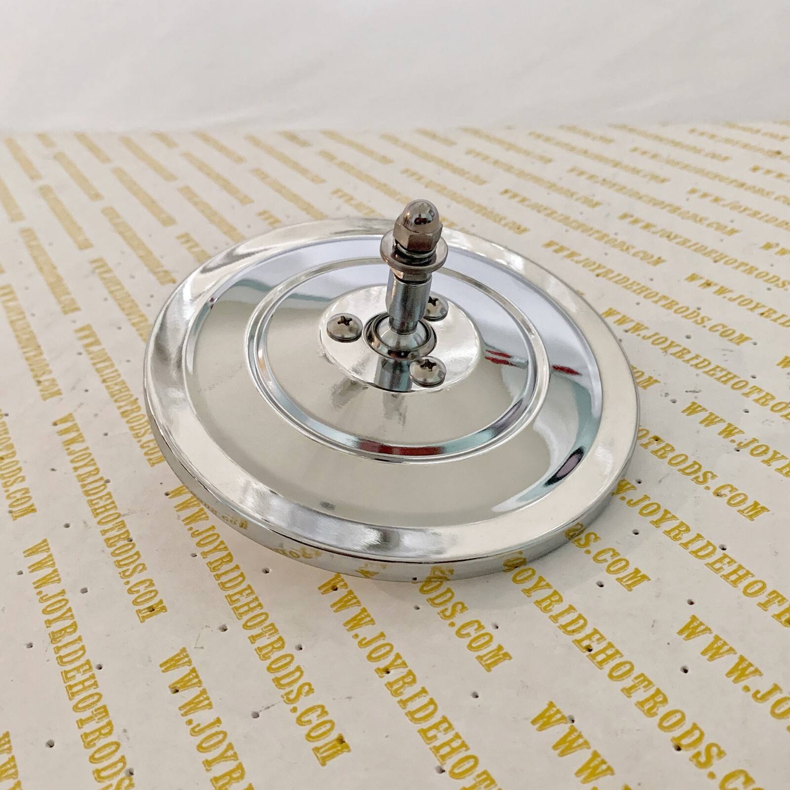 5″ OD Mirror Head- Ribbed – Chrome Plated.
