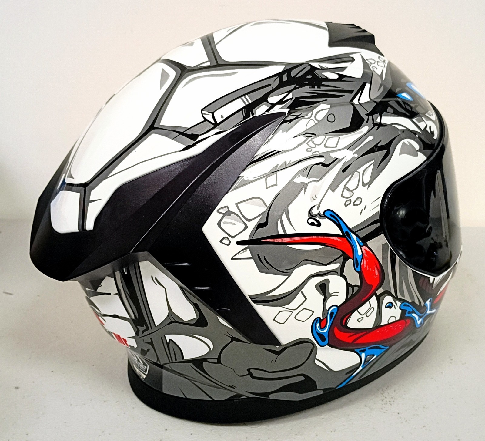 MotuoMr Unisex Adult Motorcycle Helmet DOT Approved Motorbike Black Mirror Sz L