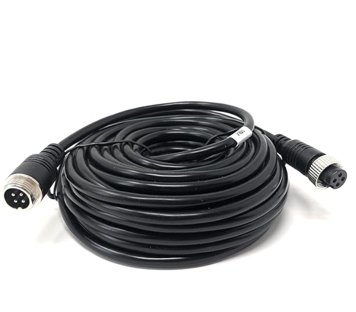 Vehicle Dash Cam 4pin Video Extension Cord, 30ft – with Aeronautic Adapter for B