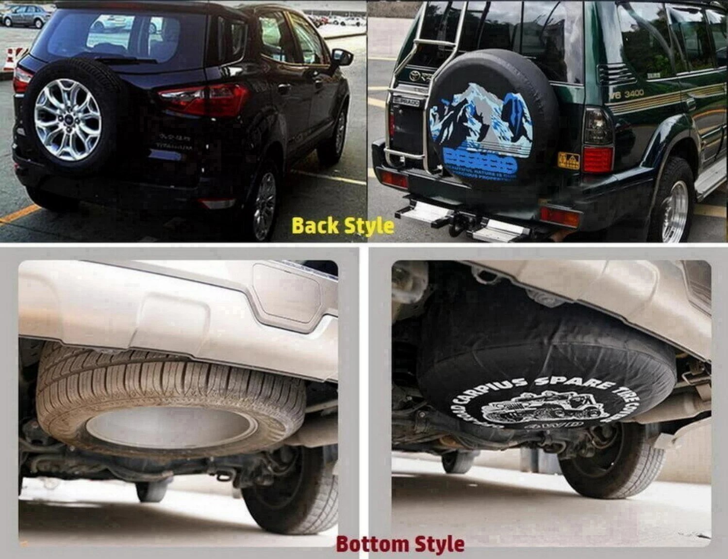 S 26-27CM 14IN For CRV R-V Honda Spare Tire Cover Back Wheel Bag Protector