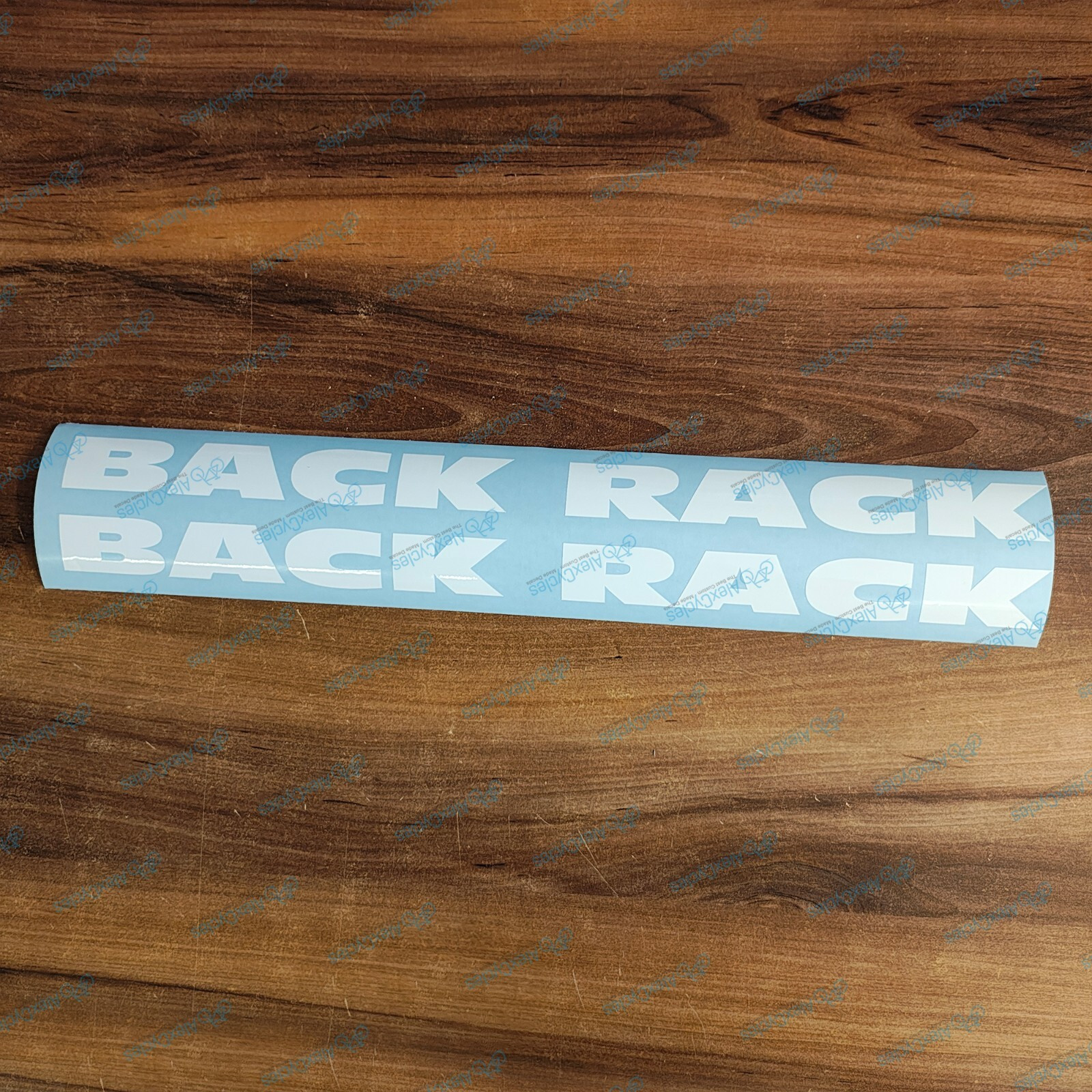 BACK RACK Replacement White Vinyl Decals STICKER Set Truck Split Word 9″ Each