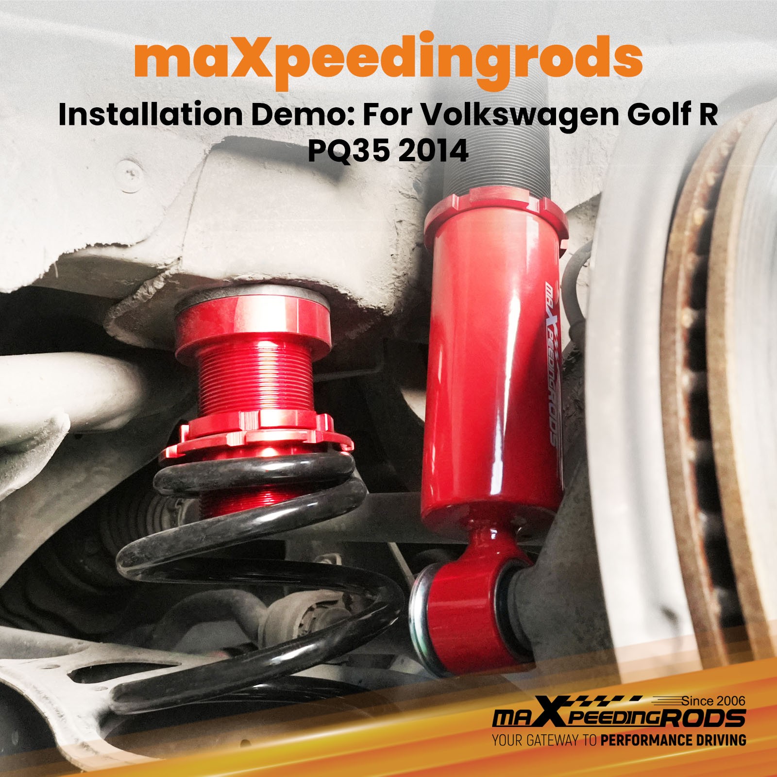 MaXpeedingrods Coilover Shock Suspension Kit for Volkswagen Jetta MK5 MK6 06-17