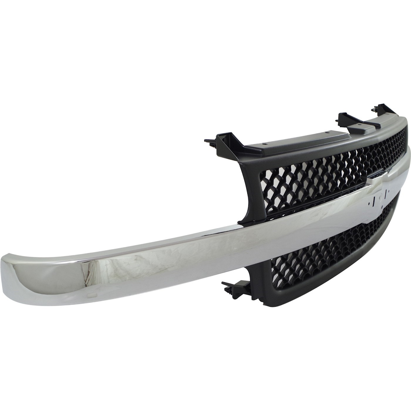 Grille Assembly For 2001-2002 Silverado 2500 HD Silverado 3500 Black Shell