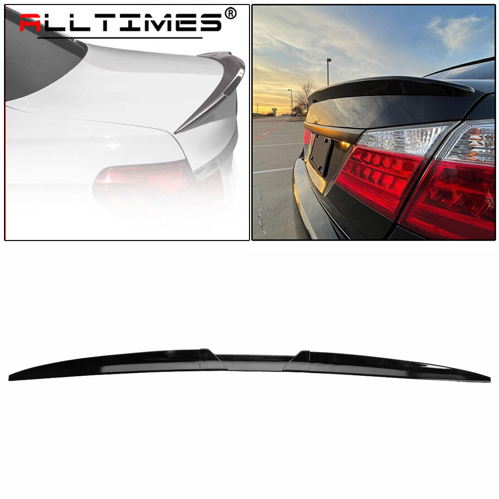 For Honda Accord 4DR Sedan 2013-2017 Gloss Black Car Rear Trunk Spoiler Lip Wing