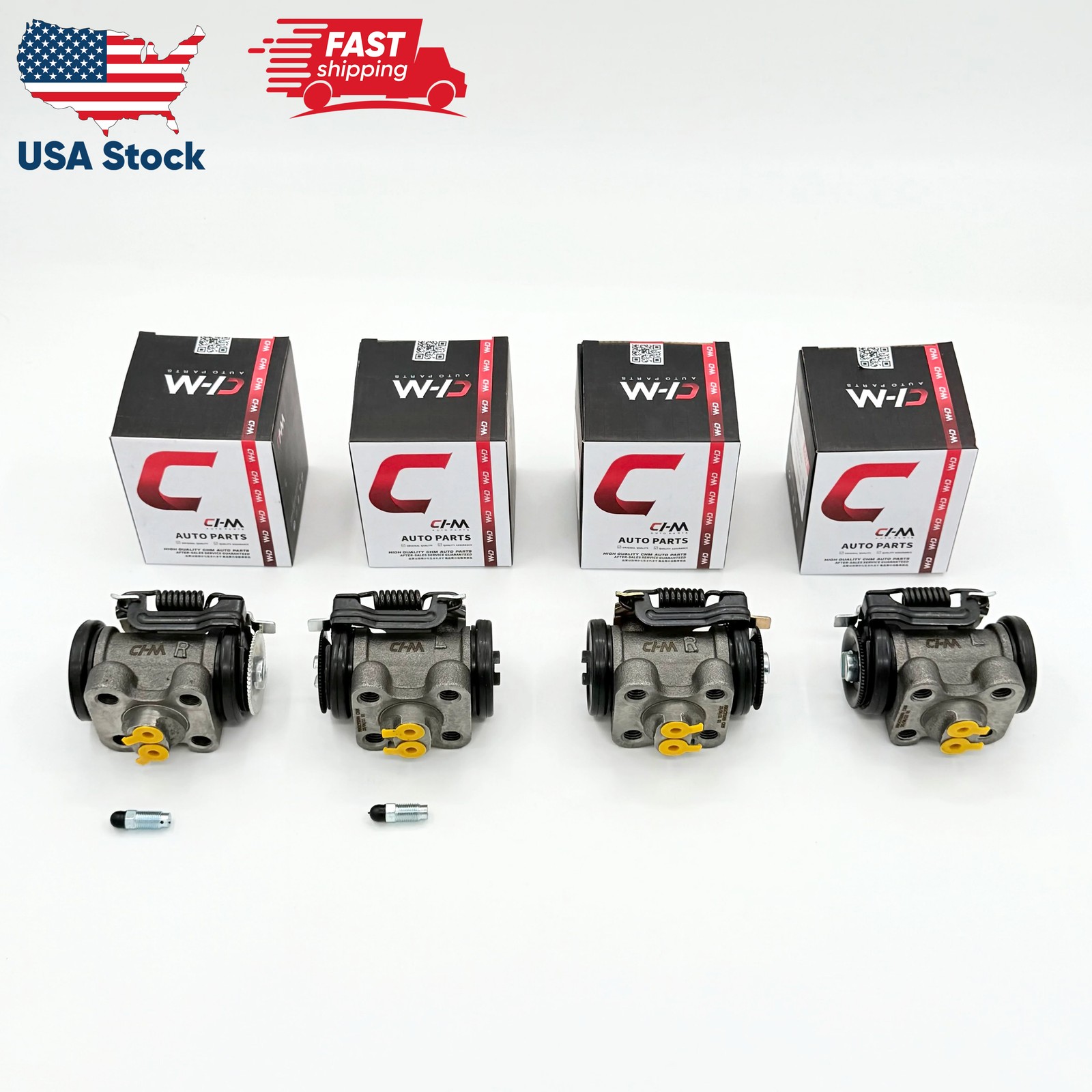 Brake Wheel Cylinder Set of 4 Rear 1-5/16″ RIGHT + LEFT FOR ISUZU NQR NPR 03-21