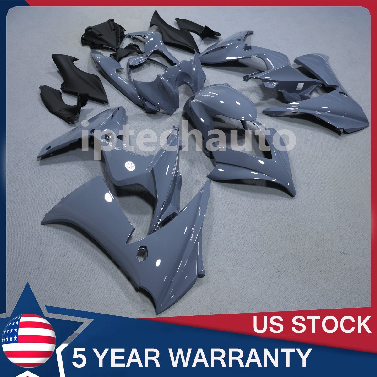 Glossy Gray Grey Fairing Body Kit Bodywork For SUZUKI GSX-S1000F 2015-2020 US