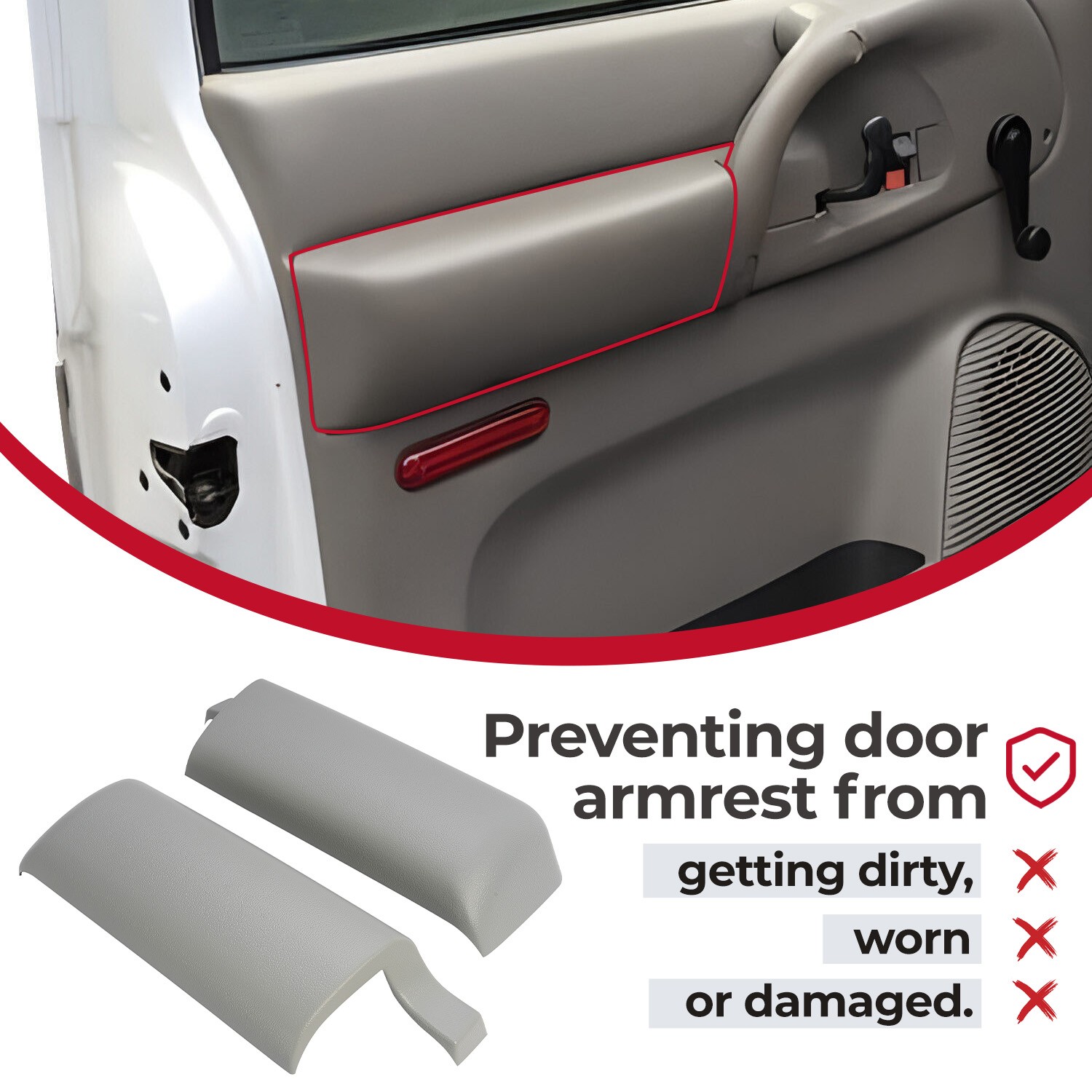 Painted Gray Door Panel Arm Rest Repair Caps Covers For ASTRO SAFARI 1996-2005
