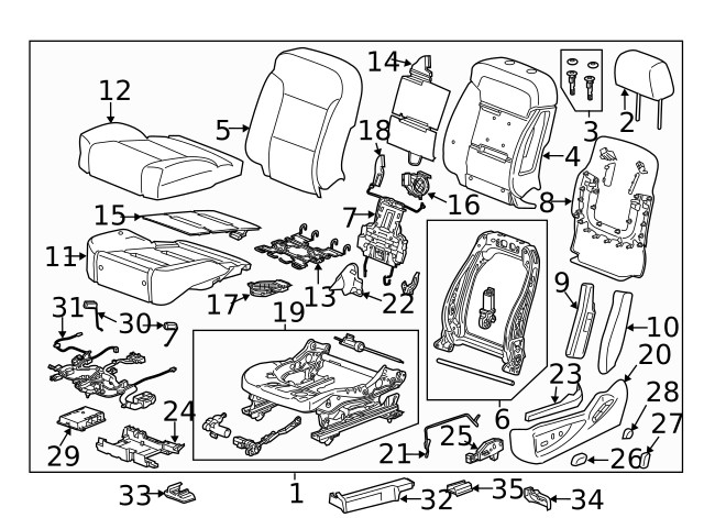 Genuine GM Front Seat Lumbar Support Cushion 22878574
