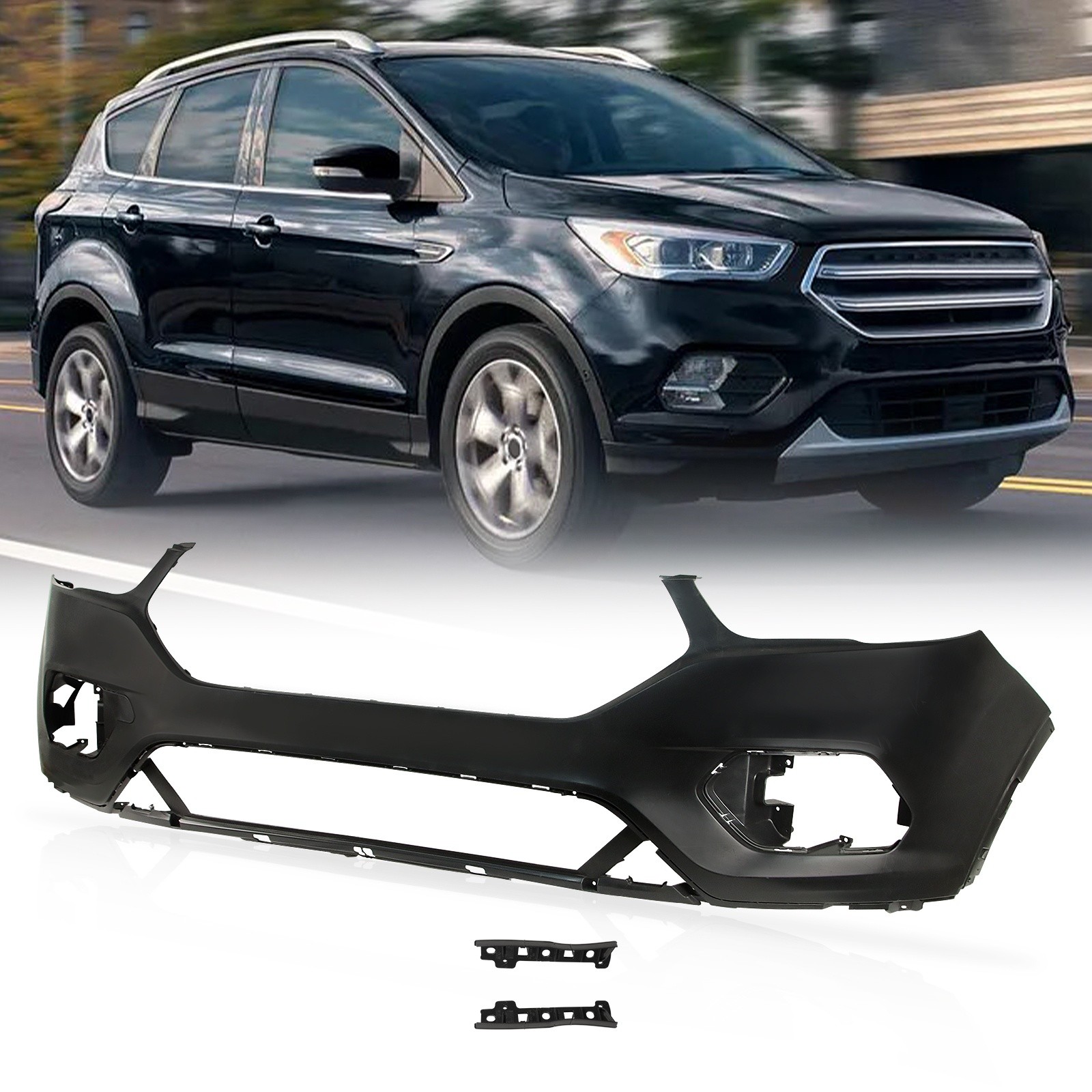 Primed Front Bumper Cover For 2017-2019 Ford Escape FO1014121