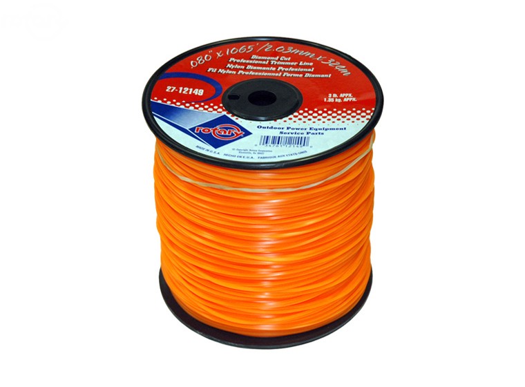 Rotary Brand Replacement Line Trimmer .080 3 Lb. Spool Diamond 12149