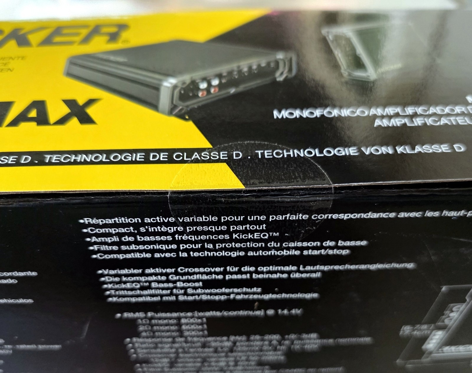 🔥KICKER 46CXA800.1T CAR AUDIO MONO 1CH CLASS-D CX SERIES AMPLIFIER AMP CXA800.1