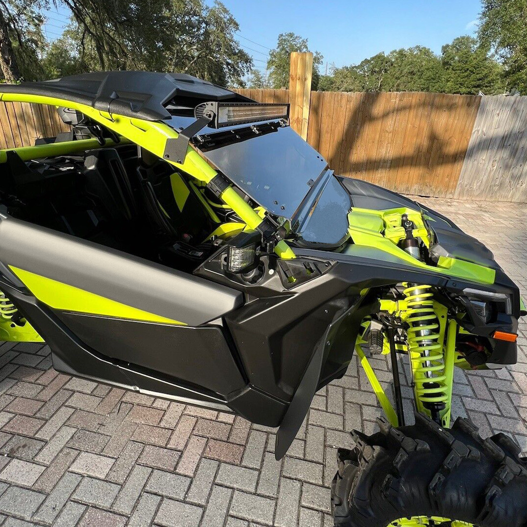 Tinted 2-IN-1 Windshield Flip PC For Can-Am Maverick X3 (64″ or 72″) 2017-up