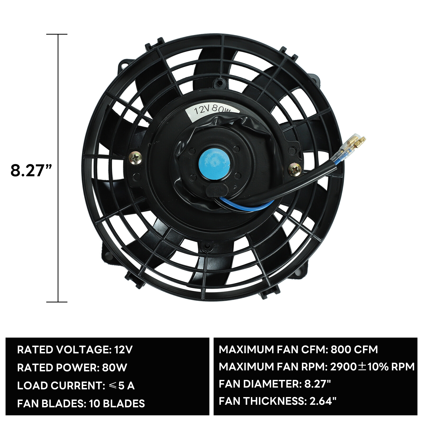 7″ inch Universal Slim Fan Push Pull Electric Radiator Cooling 12V Mount Kit
