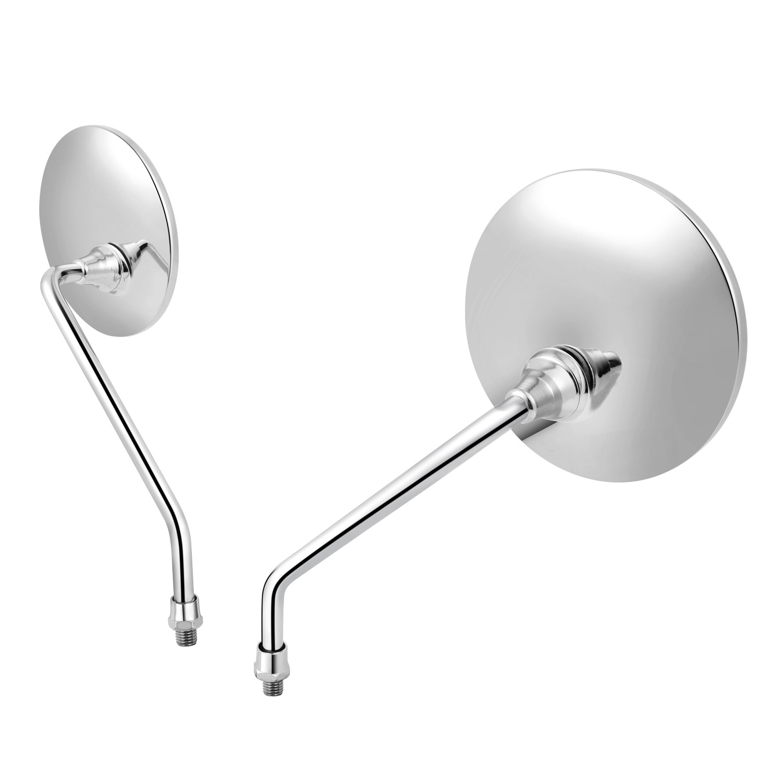 Chrome Round Motorcycle Rearview Side Mirrors For Genuine Buddy 125cc Scooter