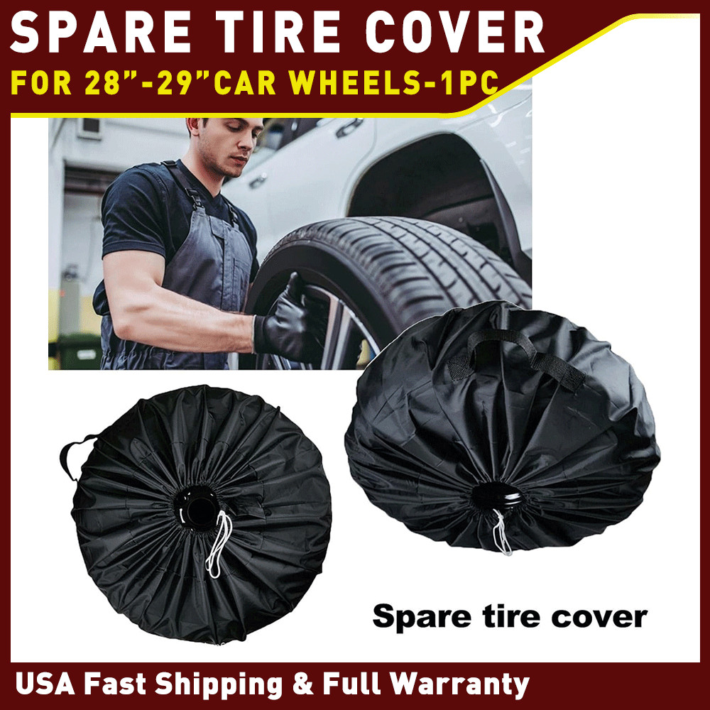 15″ DIY Spare Tyre Cover Tire Wheel Bag Storage Carry Car/Van Tire Protector