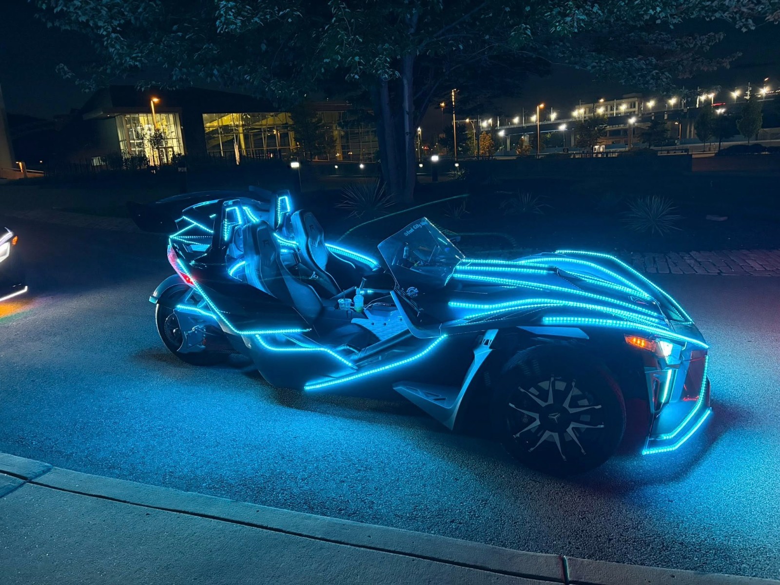 Blackout Tinted 16PCS 4FT Bluetooth IP65 CHASING Strips Lights Polaris Slingshot