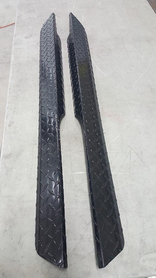 EZGO Golf Cart Part Diamond Plate Rocker Panel covers Pair 2014 -18 TXT BLACK