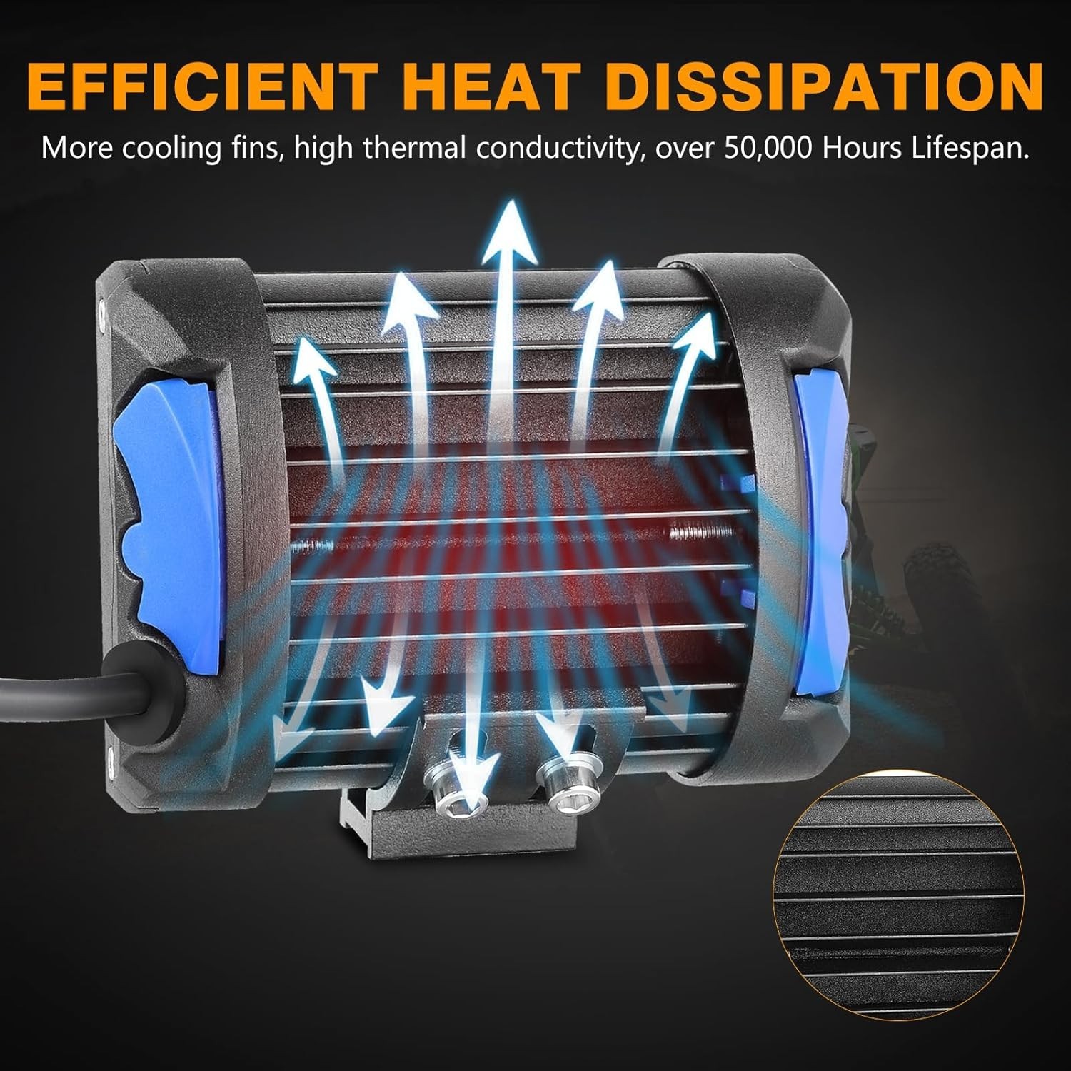 High-Power 4 Inch Side Shooter Pod Lights – 6000K, Waterproof, 50,000 Hours