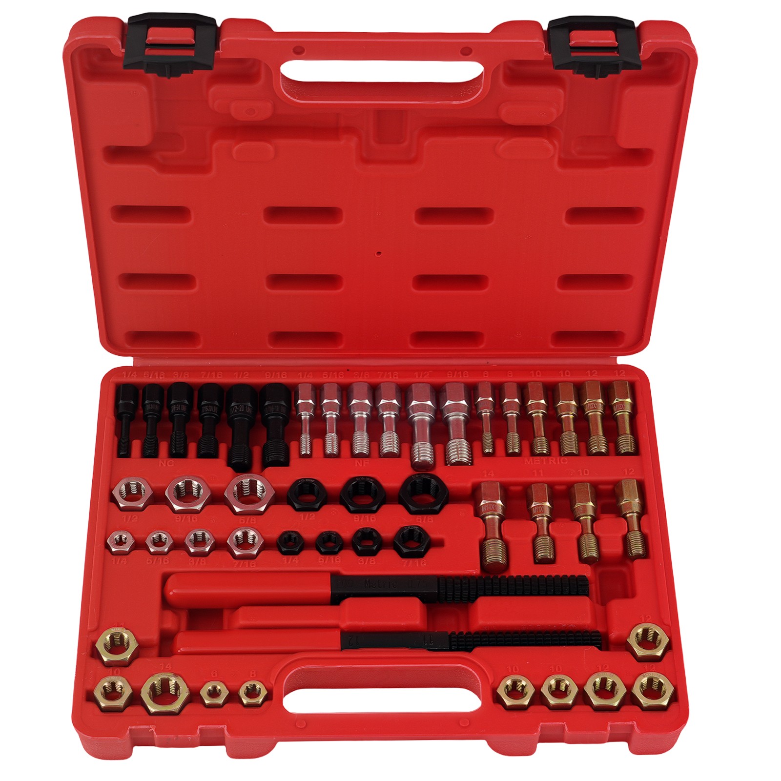 48Pc Thread Cleaner Rethreading Master Kit Thread Repair Thread Chaser Tool Set
