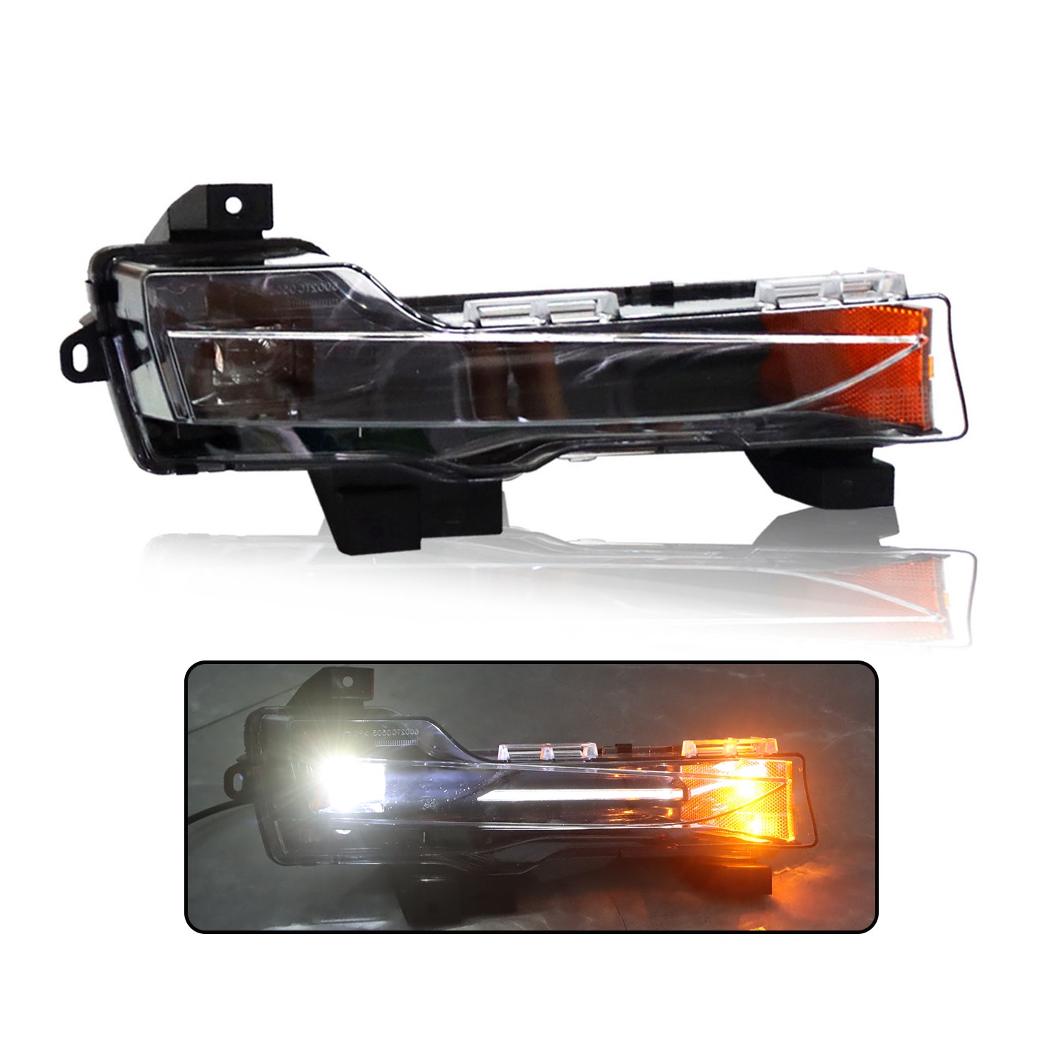 For 2017-2023 Tesla Model 3 Y Pair LED DRL Front Fog Light Lamp Left &Right