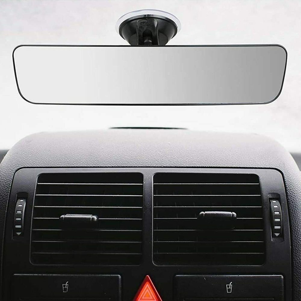 1X Universal Car Inside Rearview Rear View Mirror Wide-angle w/Suction Cup Truck