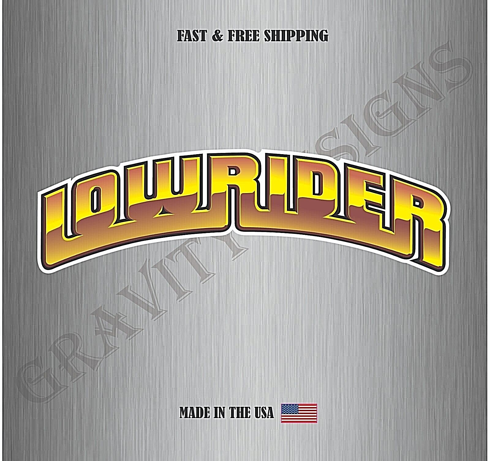LOWRIDER Vinyl Sticker Decal Car Auto Truck Garage Laptop Garage Water Resistant