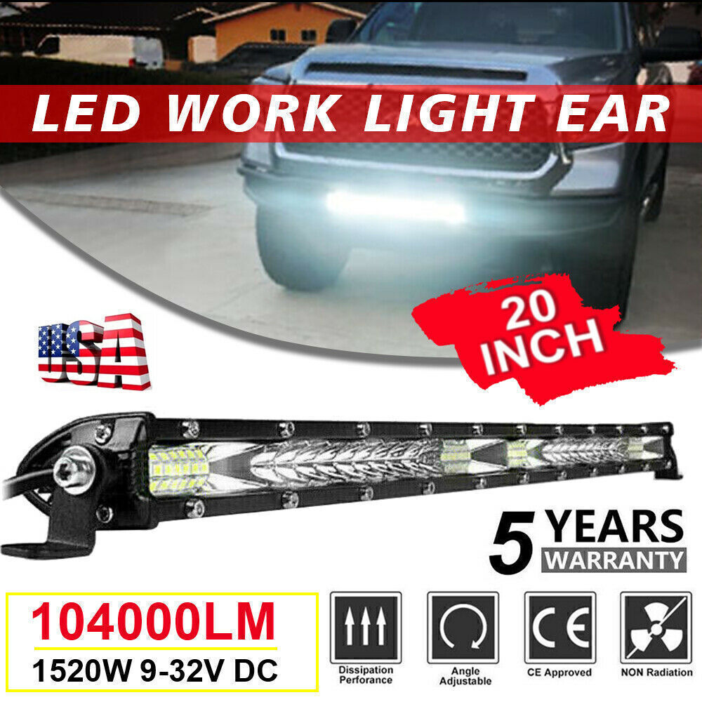 20″inch 1520W LED Light Bar Flood Spot Combo For Jeep Offroad Driving Truck SUV
